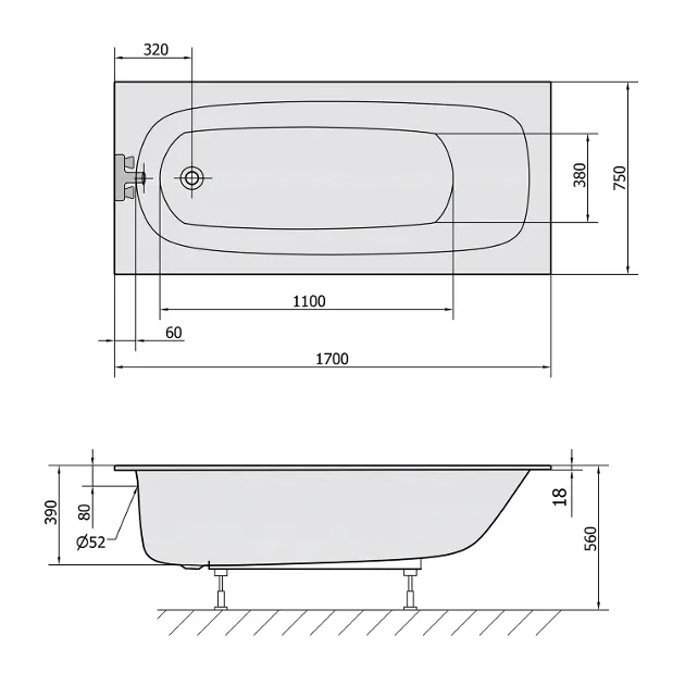 Polysan - Bathtubs - Fürdőkád - 26711S – 2. kép