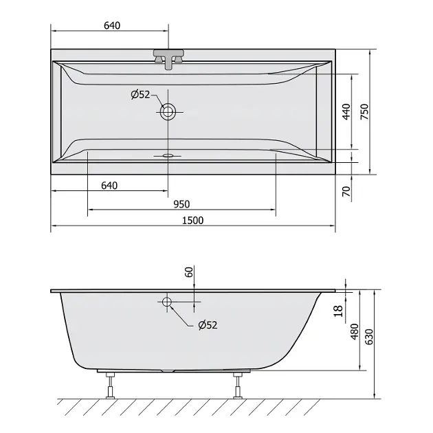Polysan - Bathtubs - Fürdőkád - 27611S – 2. kép
