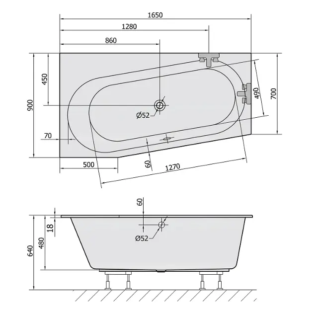 Polysan - Bathtubs - Fürdőkád - 30611S – 2. kép
