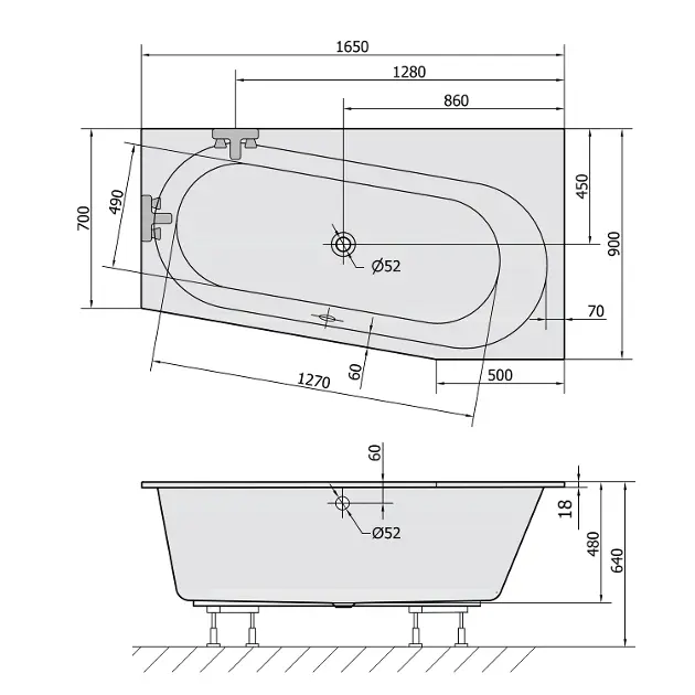 Polysan - Bathtubs - Fürdőkád - 31611S – 2. kép