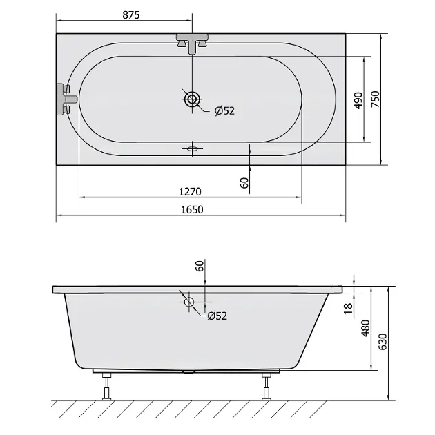Polysan - Bathtubs - Fürdőkád - 32611S – 2. kép
