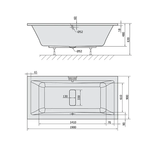 Polysan - Bathtubs - Fürdőkád - 71607S – 2. kép