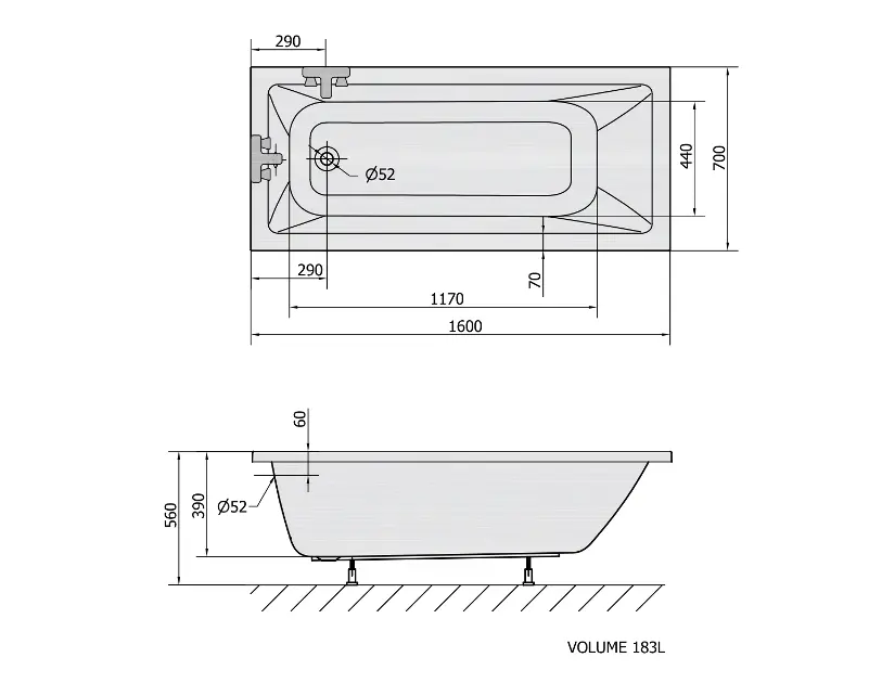 Polysan - Bathtubs - Fürdőkád - 71707 – 2. kép