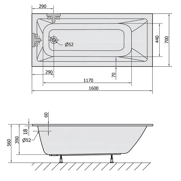 Polysan - Bathtubs - Fürdőkád - 71707S – 2. kép