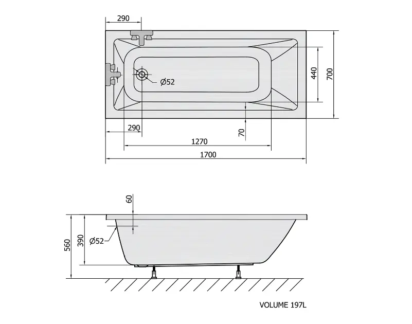 Polysan - Bathtubs - Fürdőkád - 71708 – 2. kép