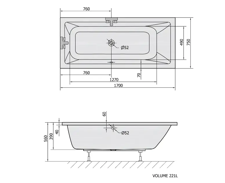 Polysan - Bathtubs - Fürdőkád - 71709 – 2. kép