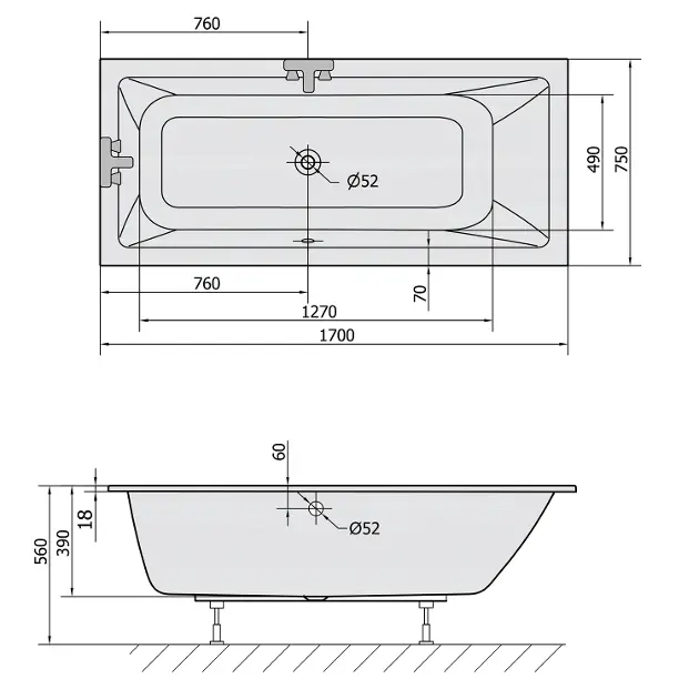 Polysan - Bathtubs - Fürdőkád - 71709S – 2. kép