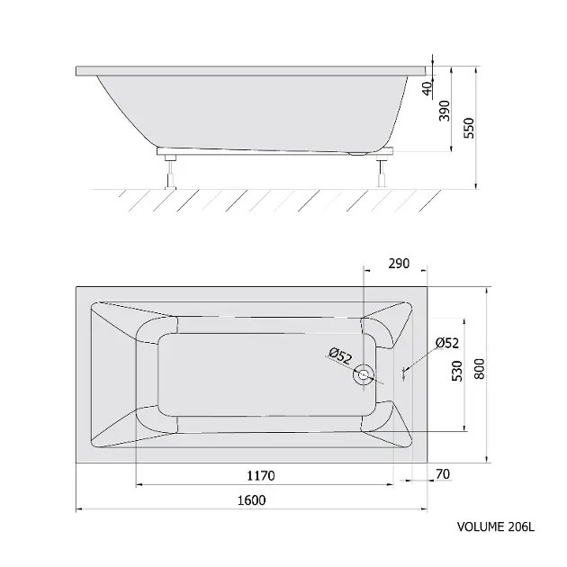 Polysan - Bathtubs - Fürdőkád - 71722.40 – 2. kép