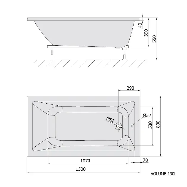 Polysan - Bathtubs - Fürdőkád - 71727.21 – 2. kép