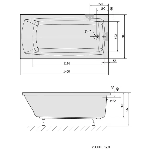 Polysan - Bathtubs - Fürdőkád - 72201 – 2. kép