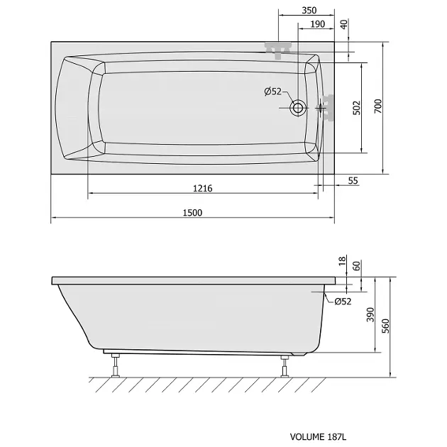 Polysan - Bathtubs - Fürdőkád - 72273S – 2. kép