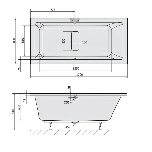 Polysan - Bathtubs - Fürdőkád - 72403S – 2. kép