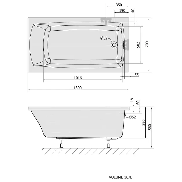 Polysan - Bathtubs - Fürdőkád - 77511S – 2. kép