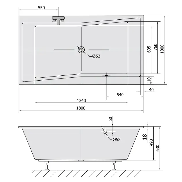 Polysan - Bathtubs - Fürdőkád - 78511S – 2. kép