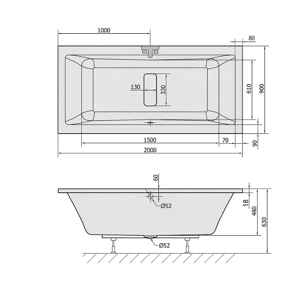 Polysan - Bathtubs - Fürdőkád - 78731S – 2. kép