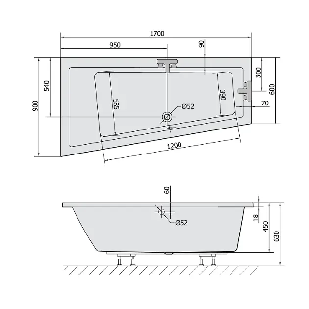 Polysan - Bathtubs - Fürdőkád - 81111S – 2. kép