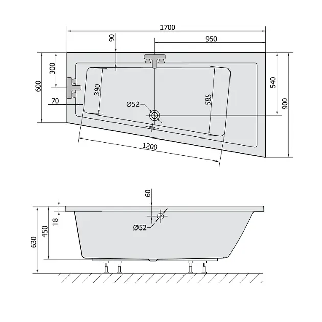 Polysan - Bathtubs - Fürdőkád - 81511S – 2. kép
