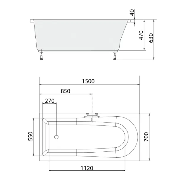 Polysan - Bathtubs - Fürdőkád - 85111 – 2. kép