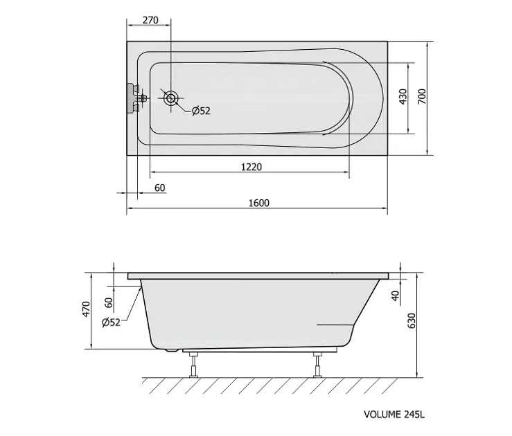 Polysan - Bathtubs - Fürdőkád - 86111 – 2. kép
