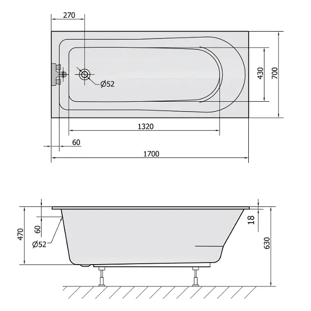 Polysan - Bathtubs - Fürdőkád - 87111S – 2. kép