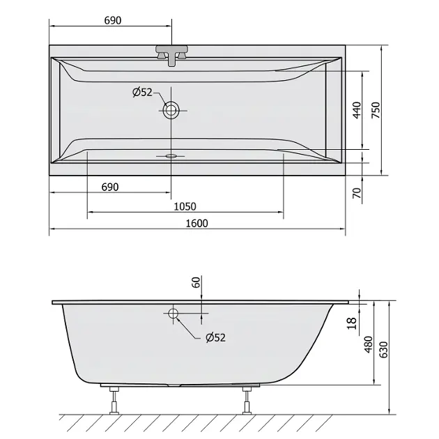 Polysan - Bathtubs - Fürdőkád - 93611S – 2. kép
