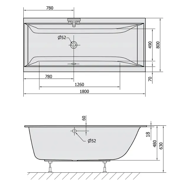 Polysan - Bathtubs - Fürdőkád - 95611S – 2. kép