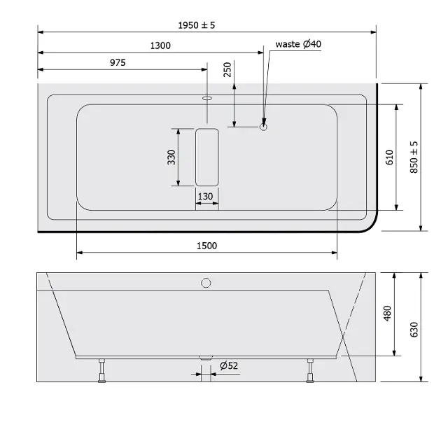 Polysan - Monolith - Fürdőkád - 78731MCL – 2. kép
