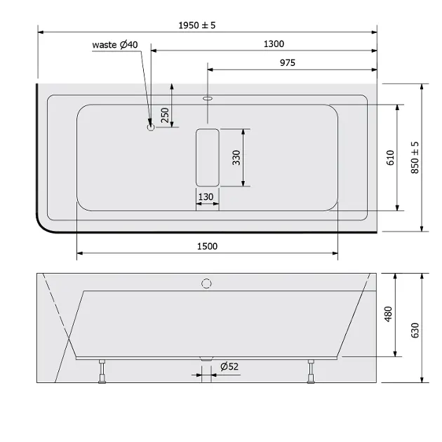 Polysan - Monolith - Fürdőkád - 78731MCR – 2. kép