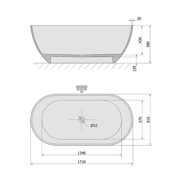 Polysan - Reduta - Fürdőkád - 71842.31 – 2. kép