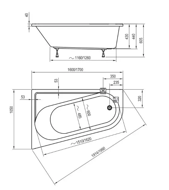 Ravak - Chrome - Fürdőkád - CA41000000 – 3. kép