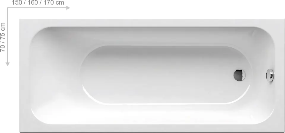 Ravak - Chrome Slim - Fürdőkád - C741300000 – 3. kép
