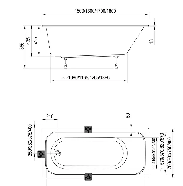 Ravak - Chrome Slim - Fürdőkád - CE21300000 – 2. kép