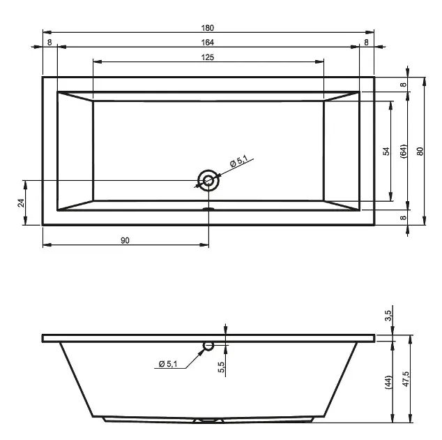 RIHO - Lusso - Fürdőkád - B036001005 – 2. kép