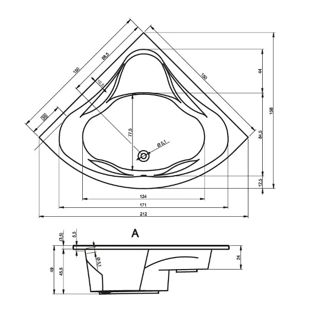 RIHO - Neo - Fürdőkád - B077001005 – 2. kép