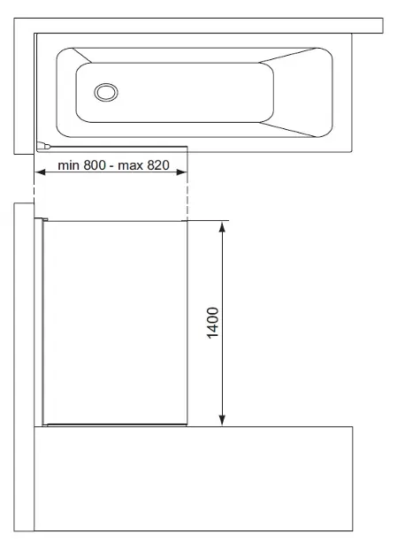 Ideal Standard - Connect 2 - Kádparaván - T9923EO – 2. kép