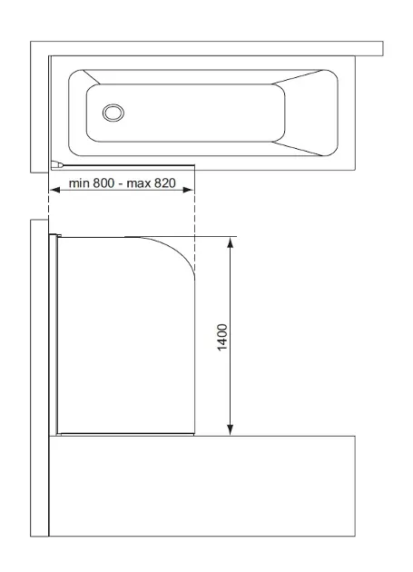 Ideal Standard - Connect 2 - Kádparaván - T9924EO – 2. kép