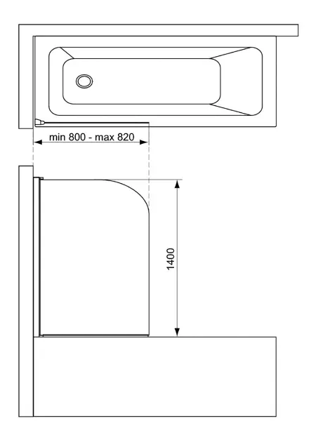 Ideal Standard - Connect 2 - Kádparaván - T9924V3 – 2. kép