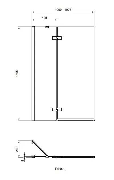 Ideal Standard - i.Life - Kádparaván - T4887EO – 2. kép