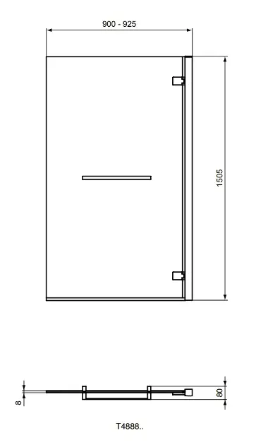 Ideal Standard - i.Life - Kádparaván - T4888EO – 2. kép