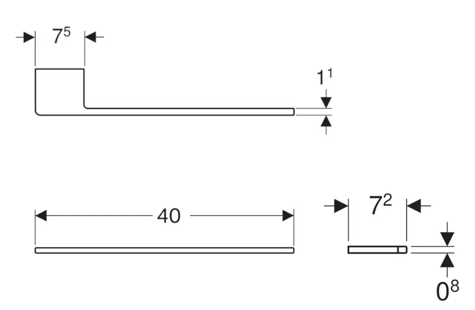 Geberit - Equipment and accessories - Fürdőszobabútor-kiegészítő - 503.012.14.1 – 2. kép