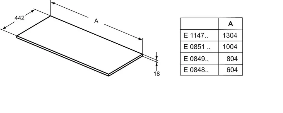 Ideal Standard - Connect Air - Fürdőszobabútor-kiegészítő - E0851B2 – 2. kép