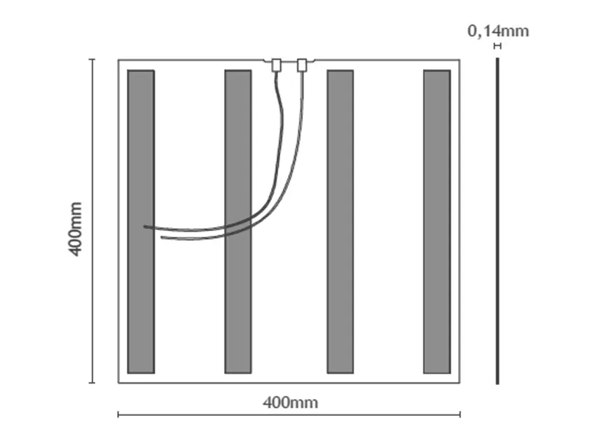 Sapho - Mirror demister heating pads - Fürdőszobabútor-kiegészítő - MTF14 – 2. kép