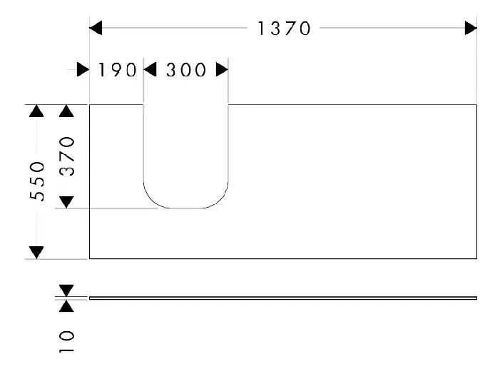 Hansgrohe - Xevolos E - Fürdőszobai munkalap - 54205700 – 2. kép