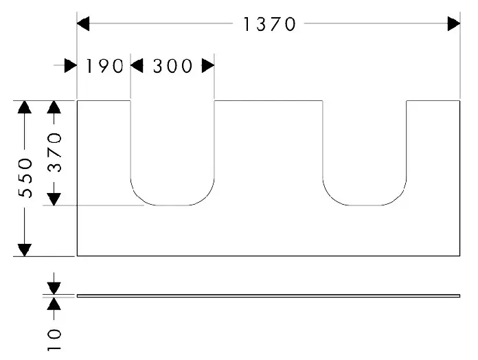 Hansgrohe - Xevolos E - Fürdőszobai munkalap - 54207700 – 2. kép