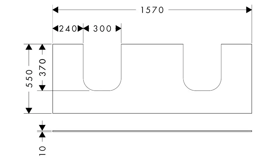 Hansgrohe - Xevolos E - Fürdőszobai munkalap - 54211760 – 2. kép