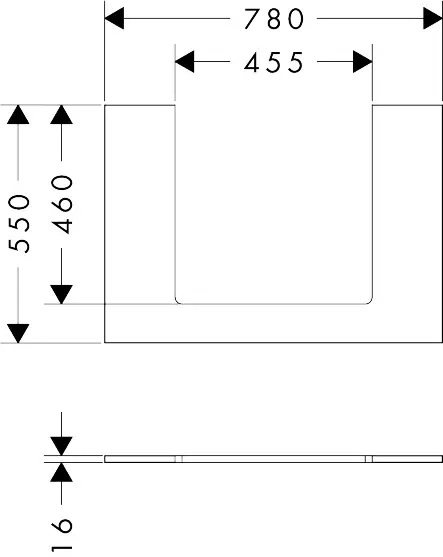 Hansgrohe - Xilesa E - Fürdőszobai munkalap - 54269760 – 2. kép