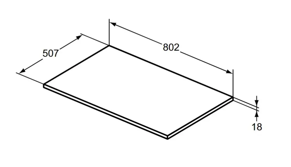 Ideal Standard - i.Life B - Fürdőszobai munkalap - T5282NX – 2. kép