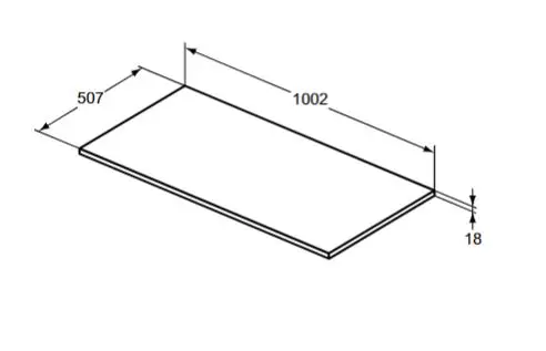 Ideal Standard - i.Life B - Fürdőszobai munkalap - T5283DU – 2. kép