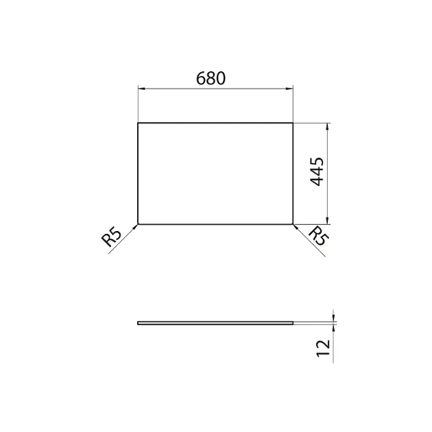 Sapho - Equipment and accessories - Fürdőszobai munkalap - DTR68-0101 – 2. kép