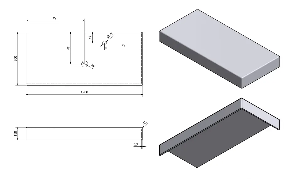 Sapho - Tailor - Fürdőszobai munkalap - TR200C – 2. kép